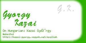 gyorgy kazai business card